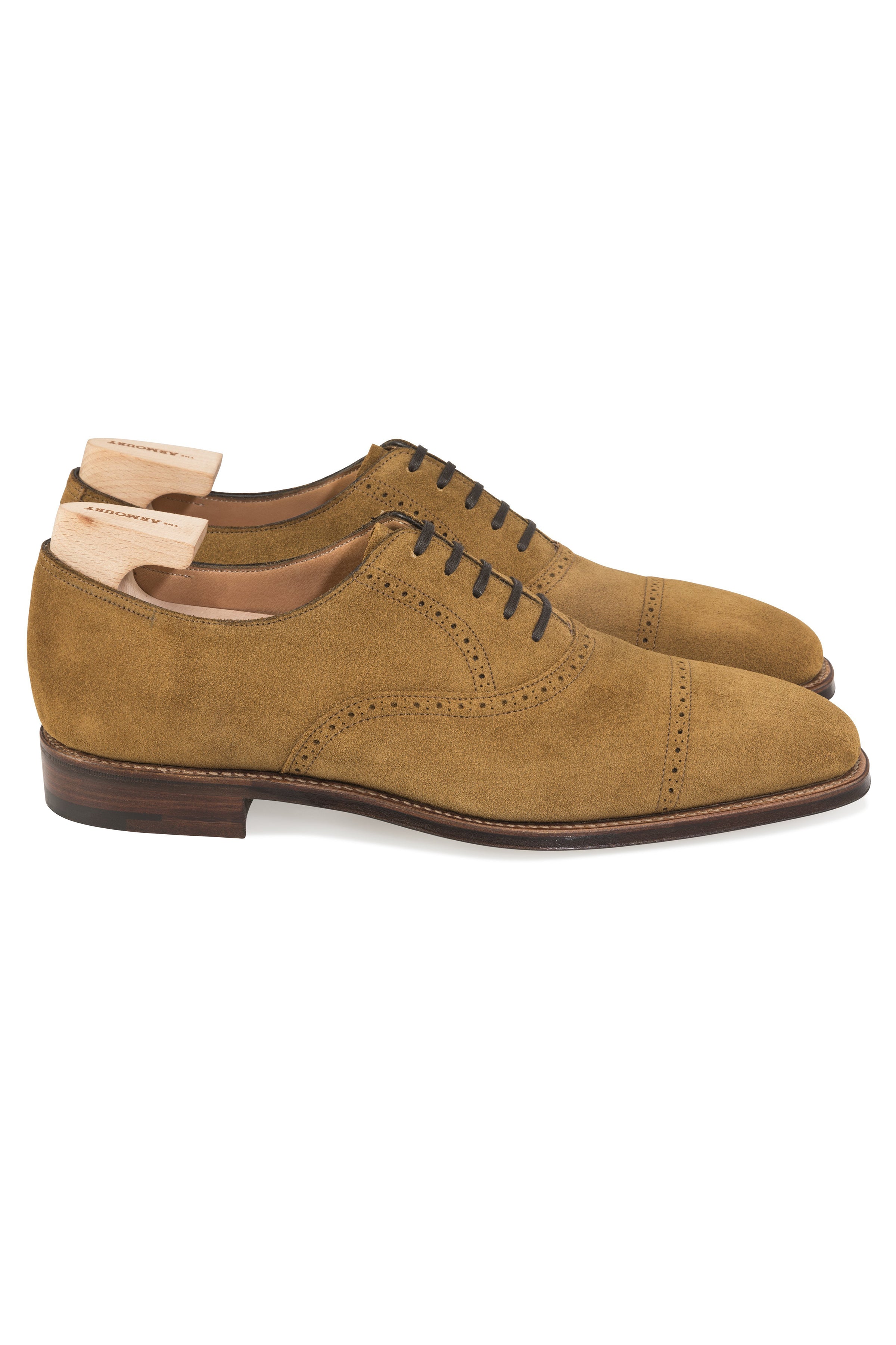 The Armoury Hajime Wyndham Maracca Suede Semi Brogue Shoes *factory seconds* UK EU