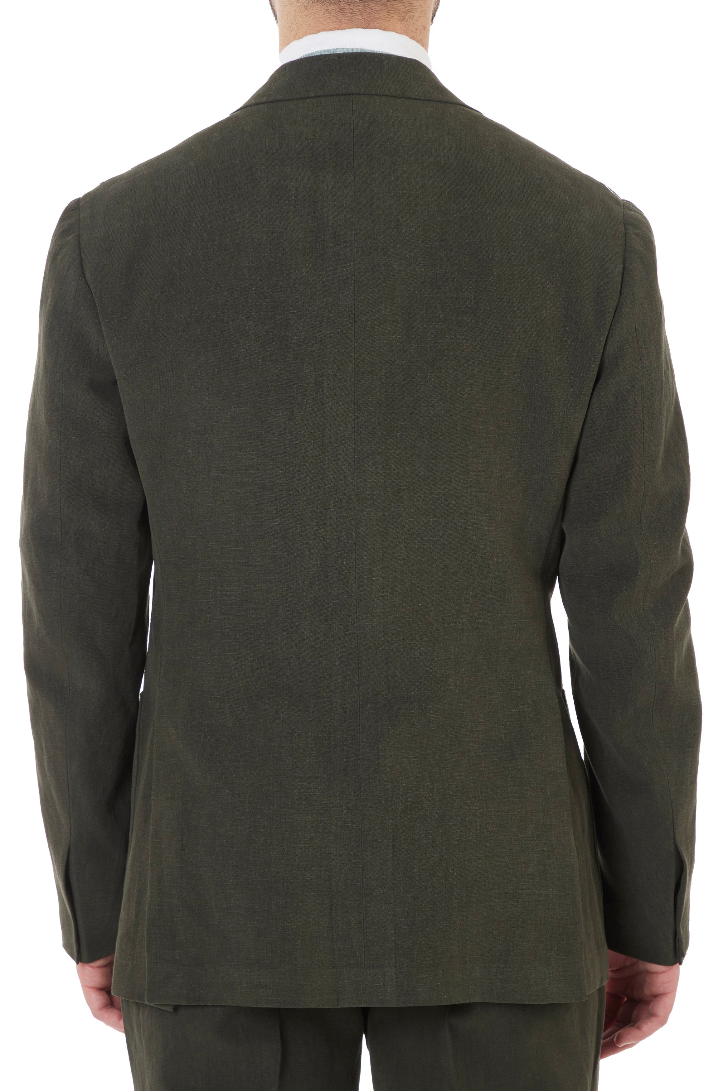 The Armoury Model 3A Dark Green Linen Suit
