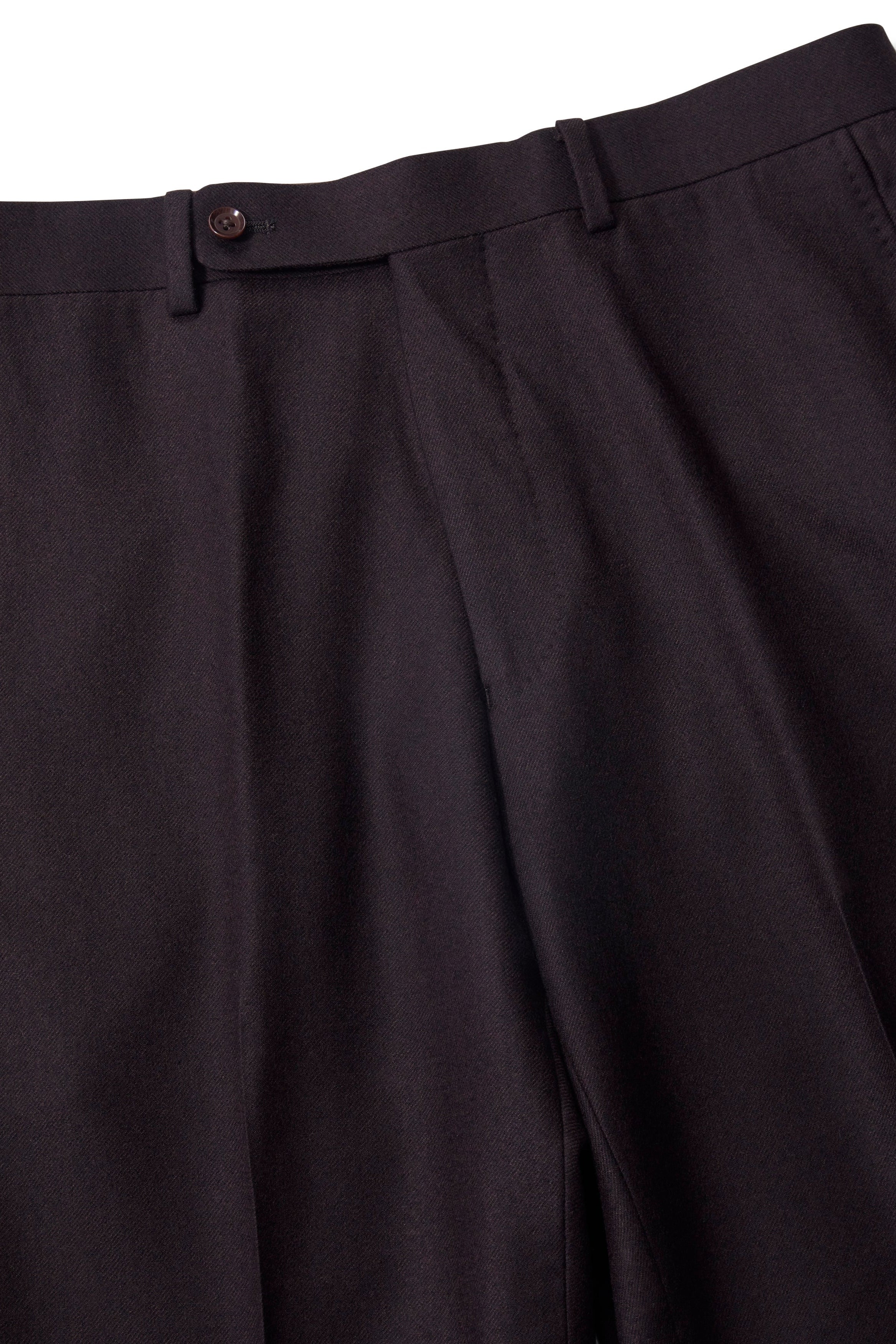 The Armoury Dark Brown RE073F01F Flannel Wool Model A Trousers