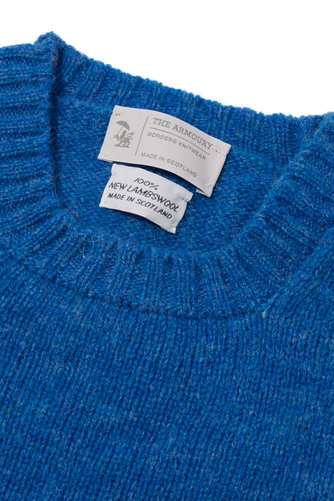 The Armoury Blue Toon Shetland Crewneck Sweater