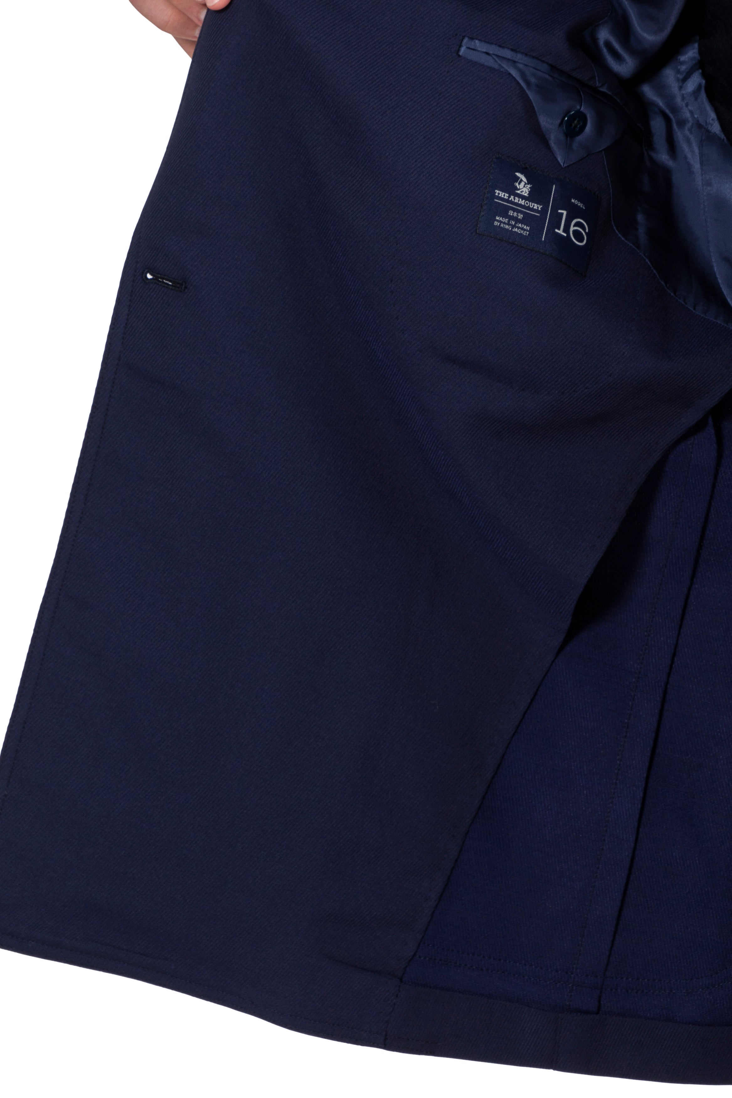The Armoury Model 16B Navy Wool Cotton Twill DB Suit