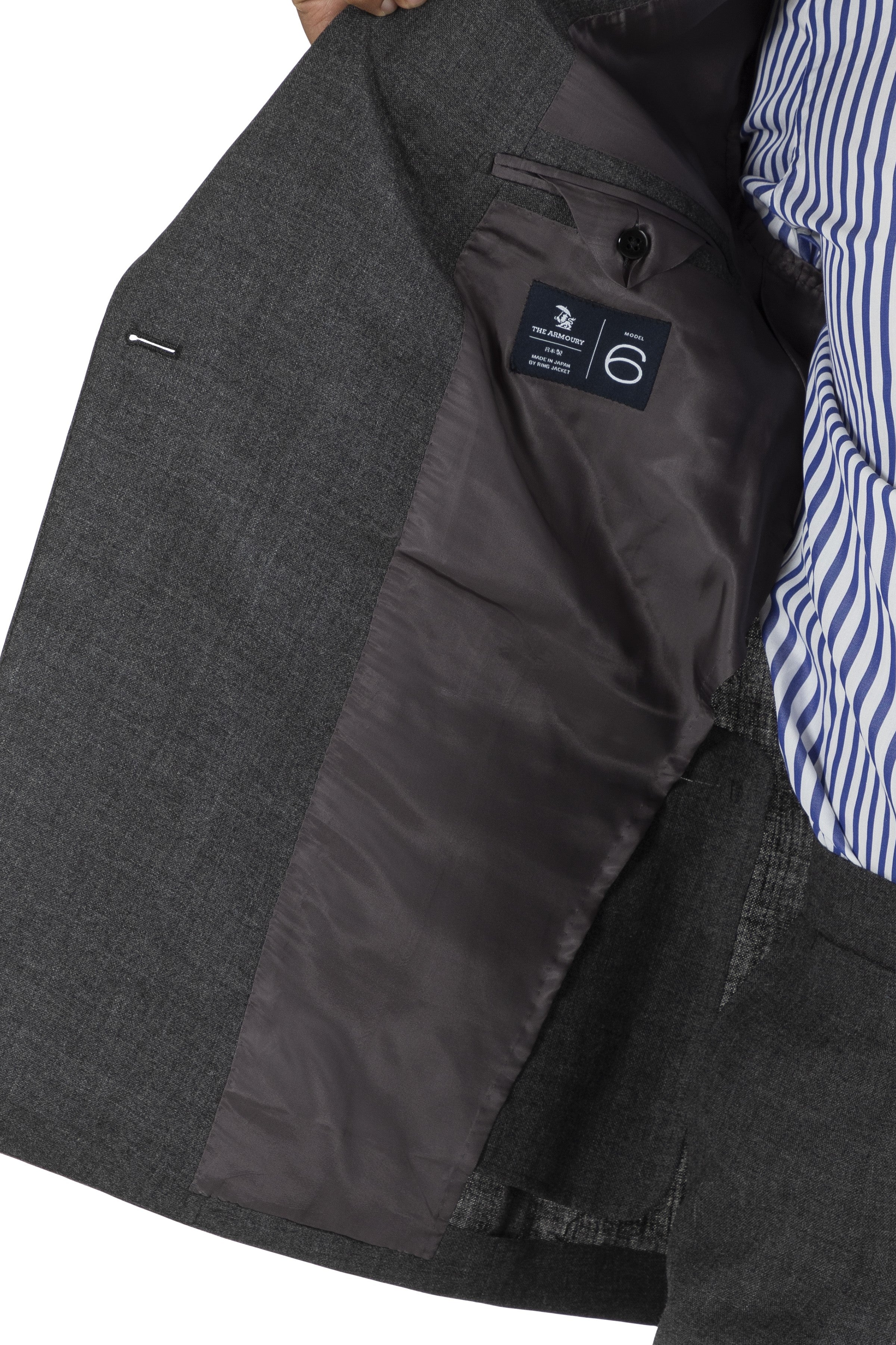 The Armoury Model 6 Grey Wool Harbour Breeze DB Sport Coat