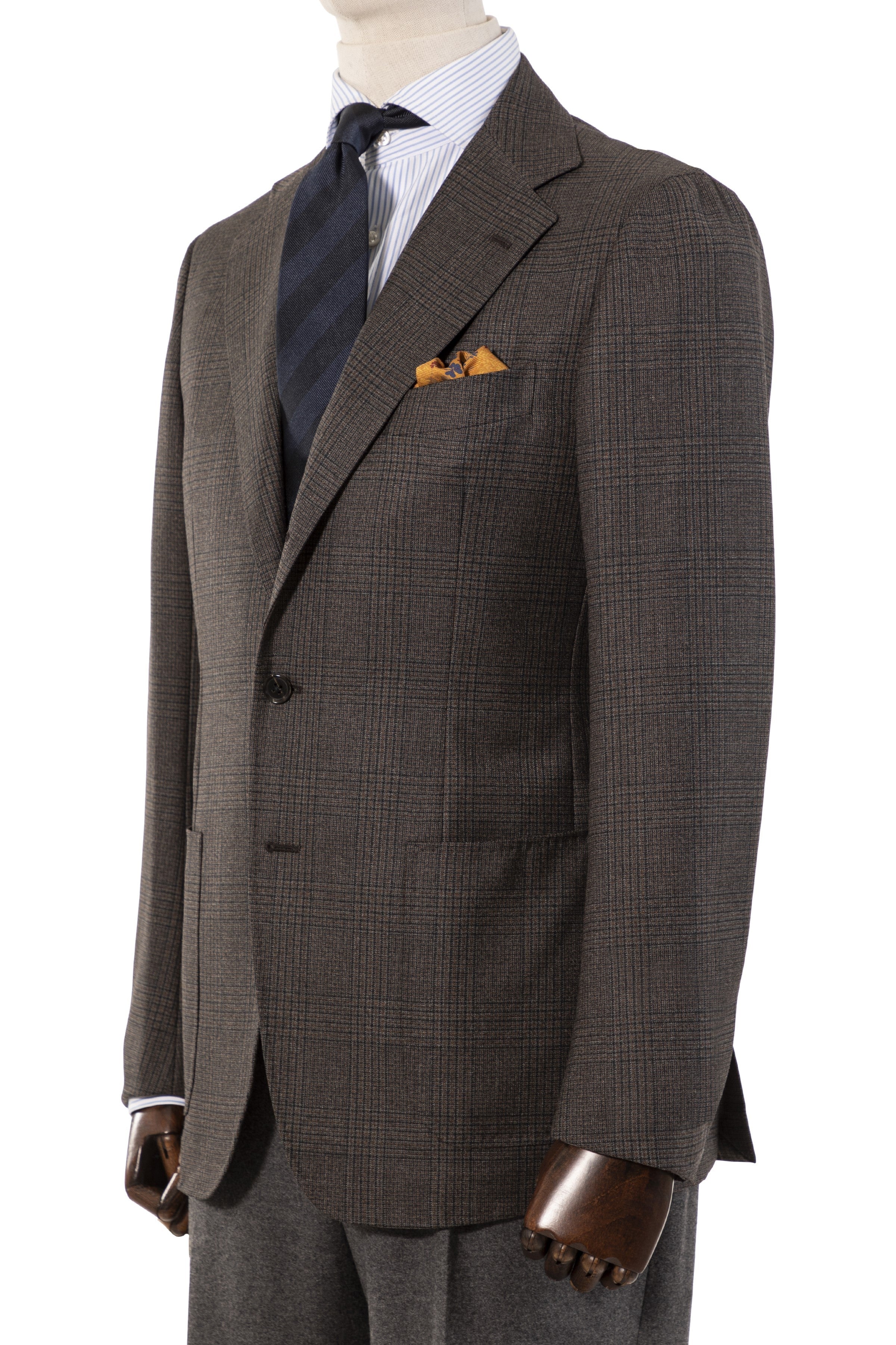 The Armoury by Ring Jacket Model 3 Brown Wool Check Sport Coat