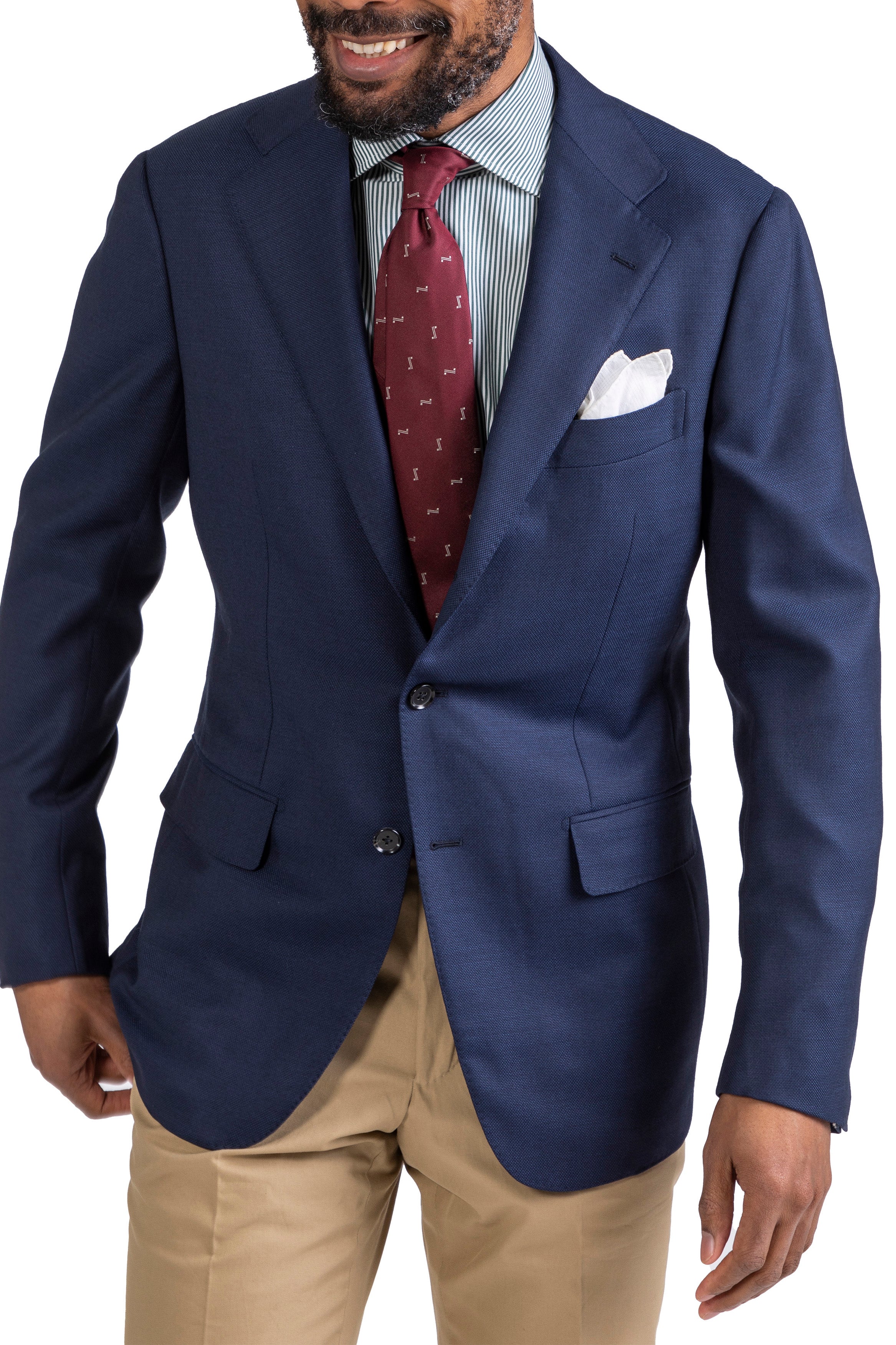 The Armoury Model 3 Blue Dormeuil Wool Sport Coat