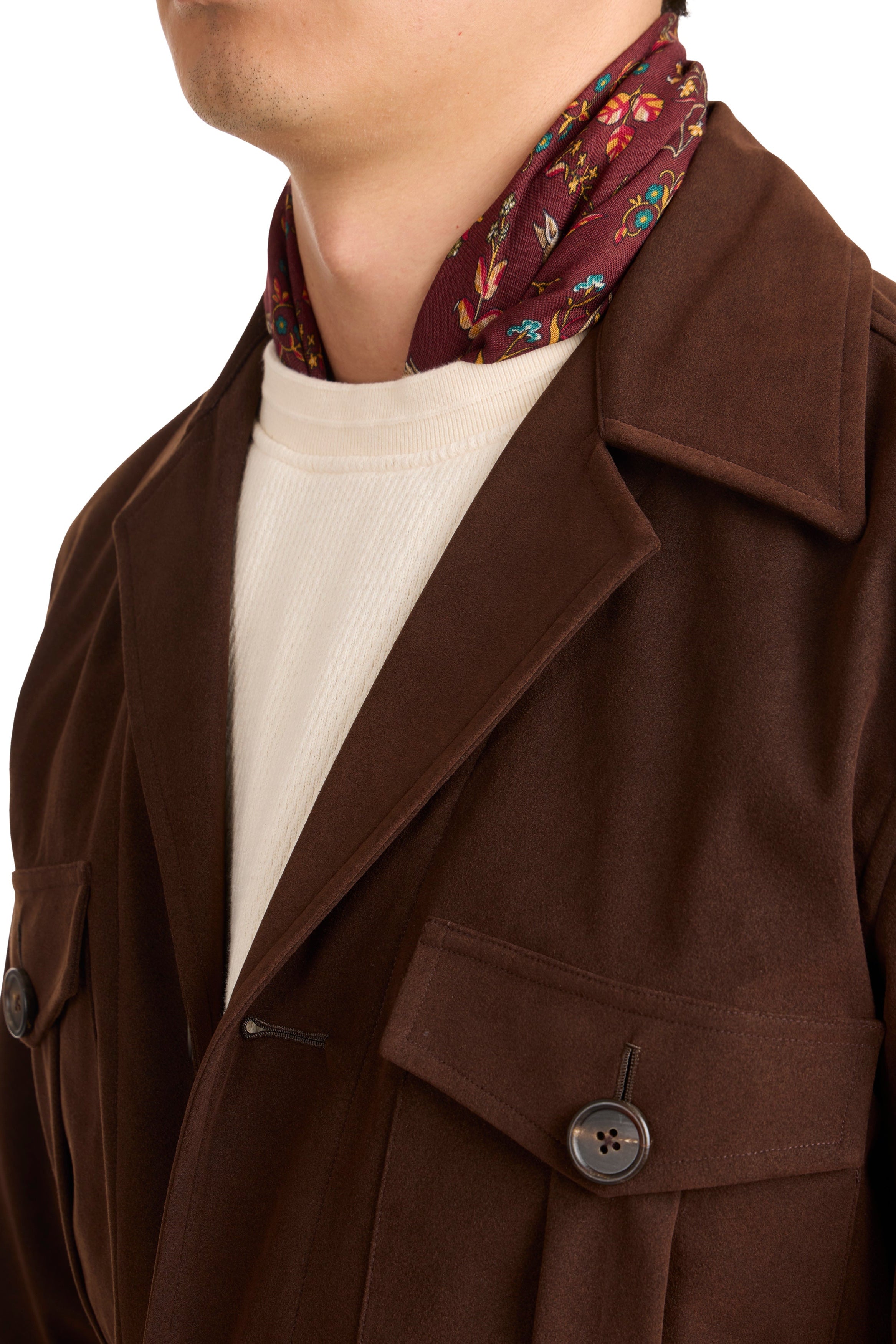 The Armoury Brown Ultrasuede Safari Jacket II *sample*