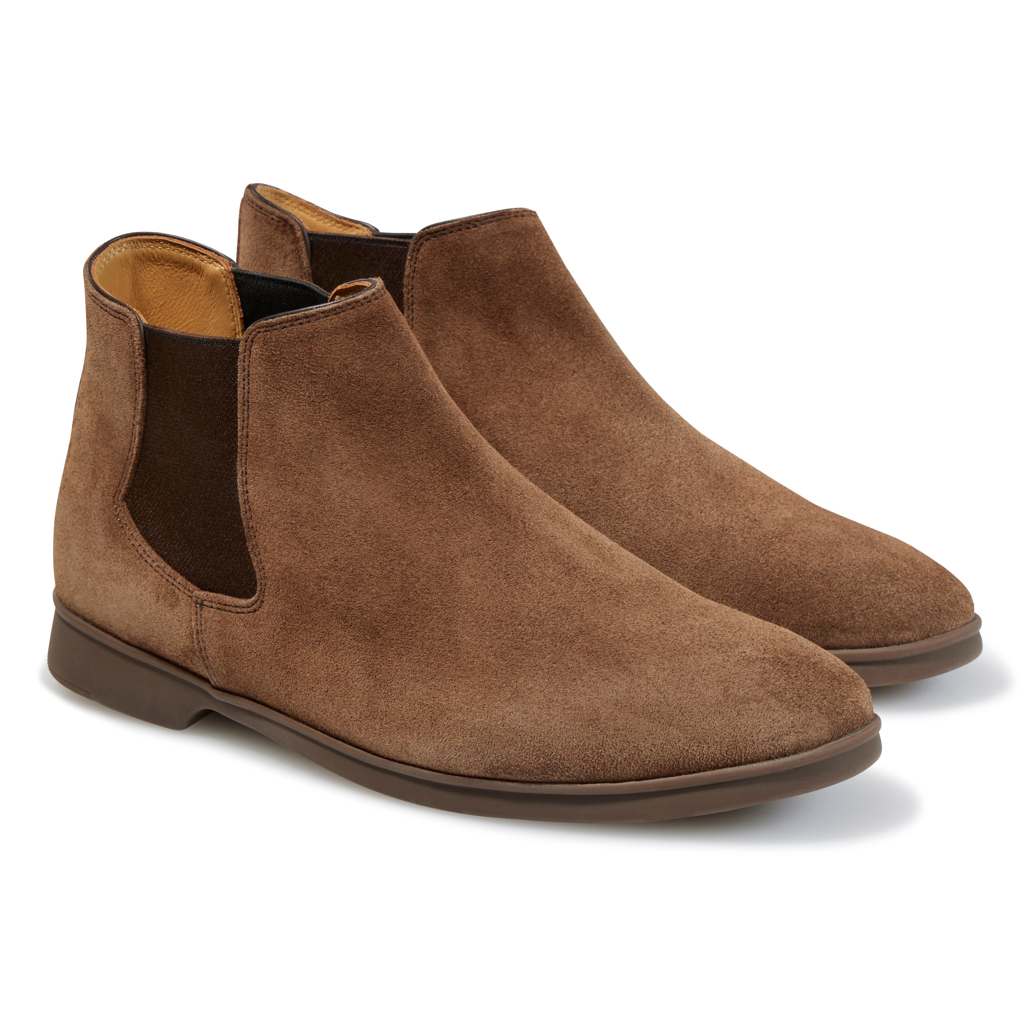 Baudoin & Lange Terranova Taupe Sagan Rover Suede with Rubber Sole Chelsea Boot *factory seconds*