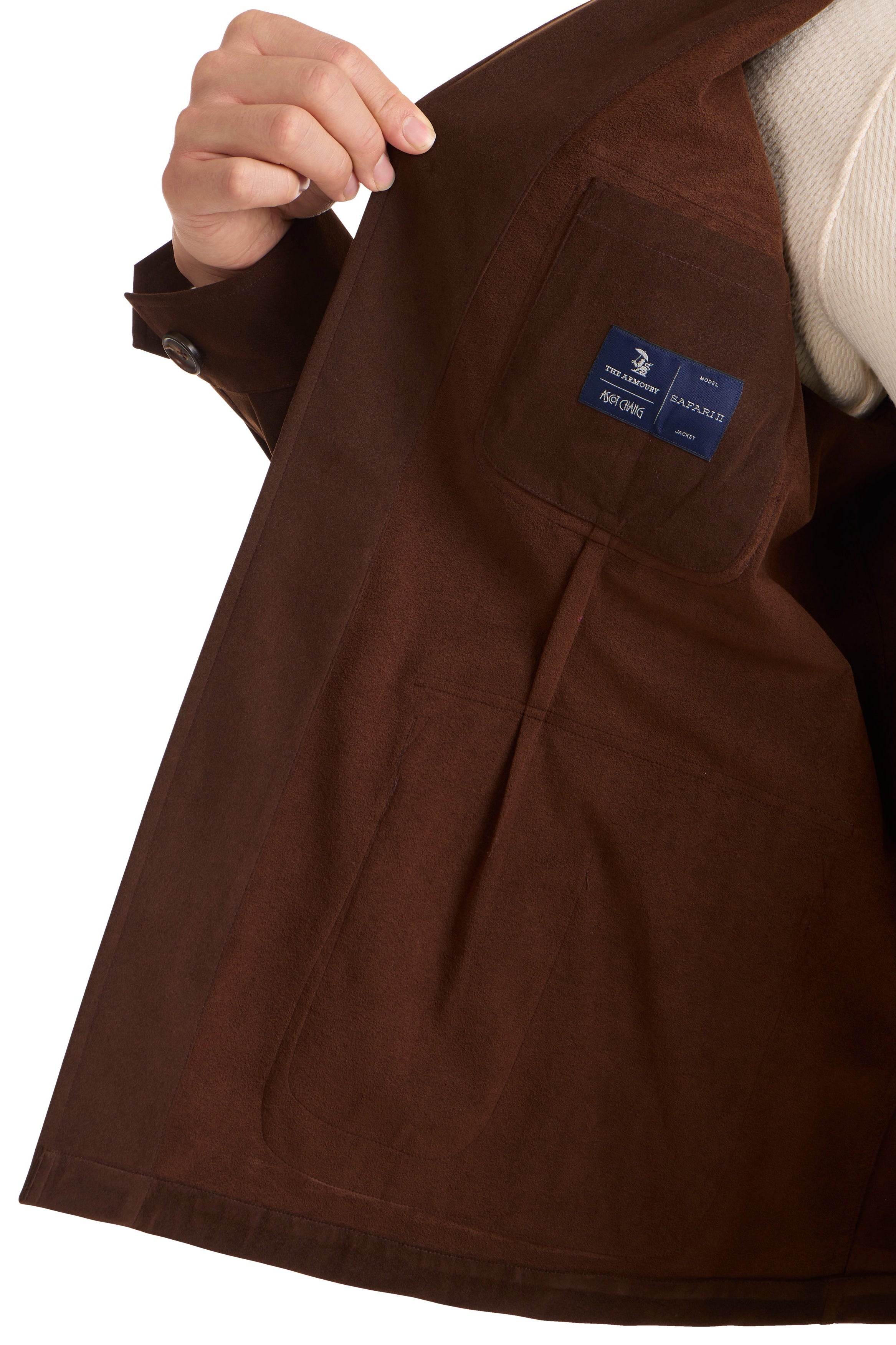 The Armoury Brown Ultrasuede Safari Jacket II *sample*