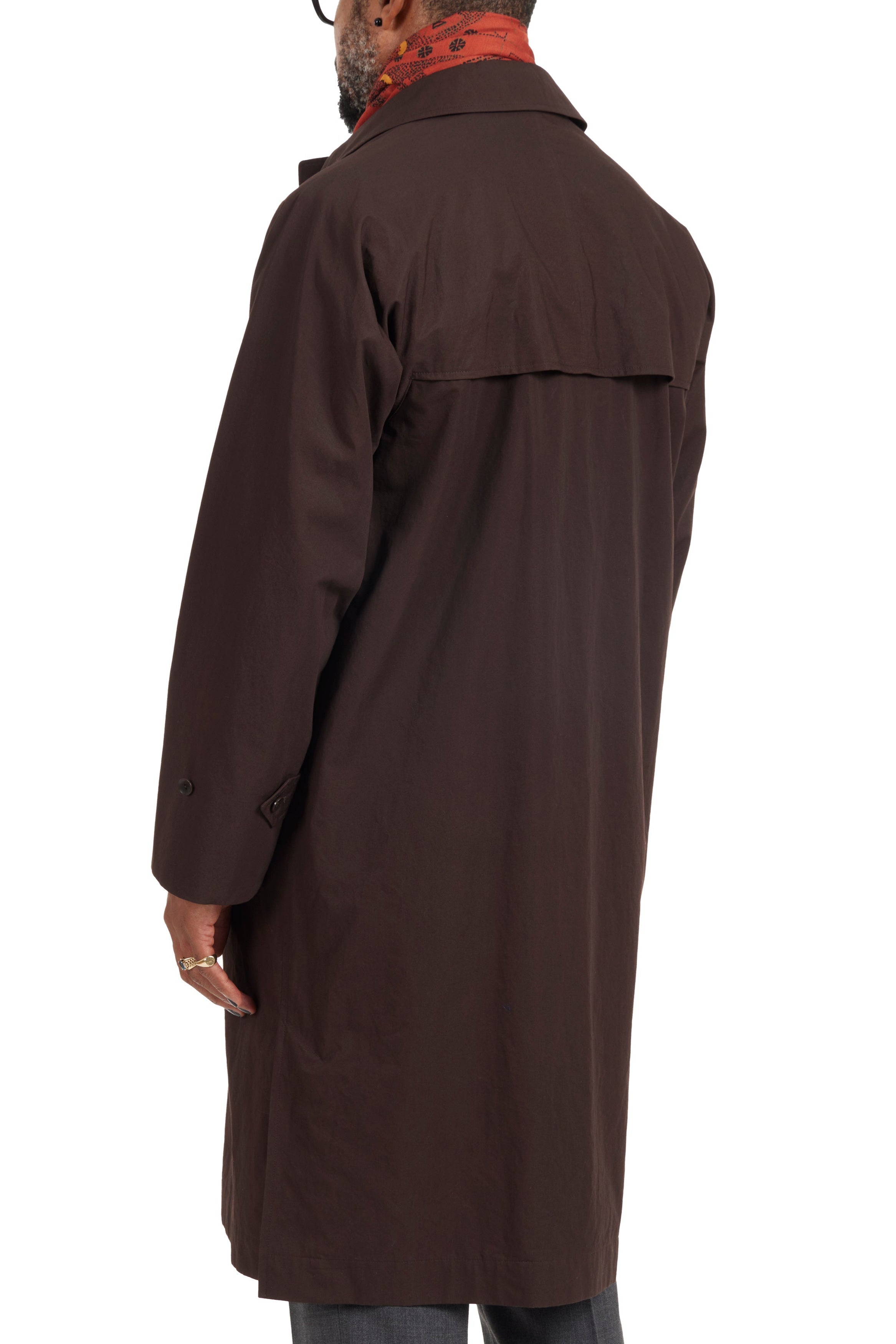 Cohérence RUIZ-FLC Brown Weather Resistant Cotton Cashmere Light Coat