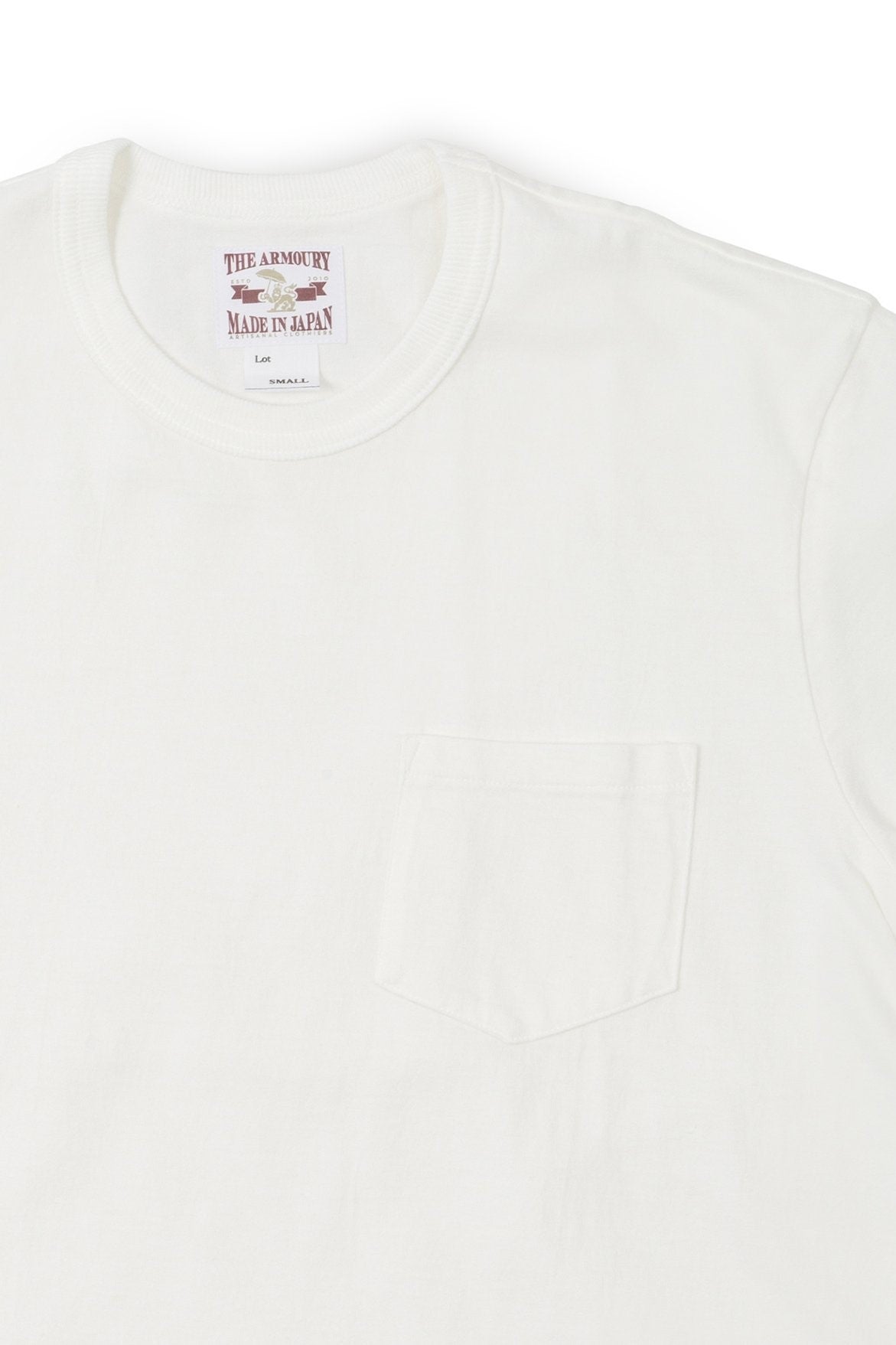 The Armoury by The Real McCoy's White Cotton Pocket Tee
