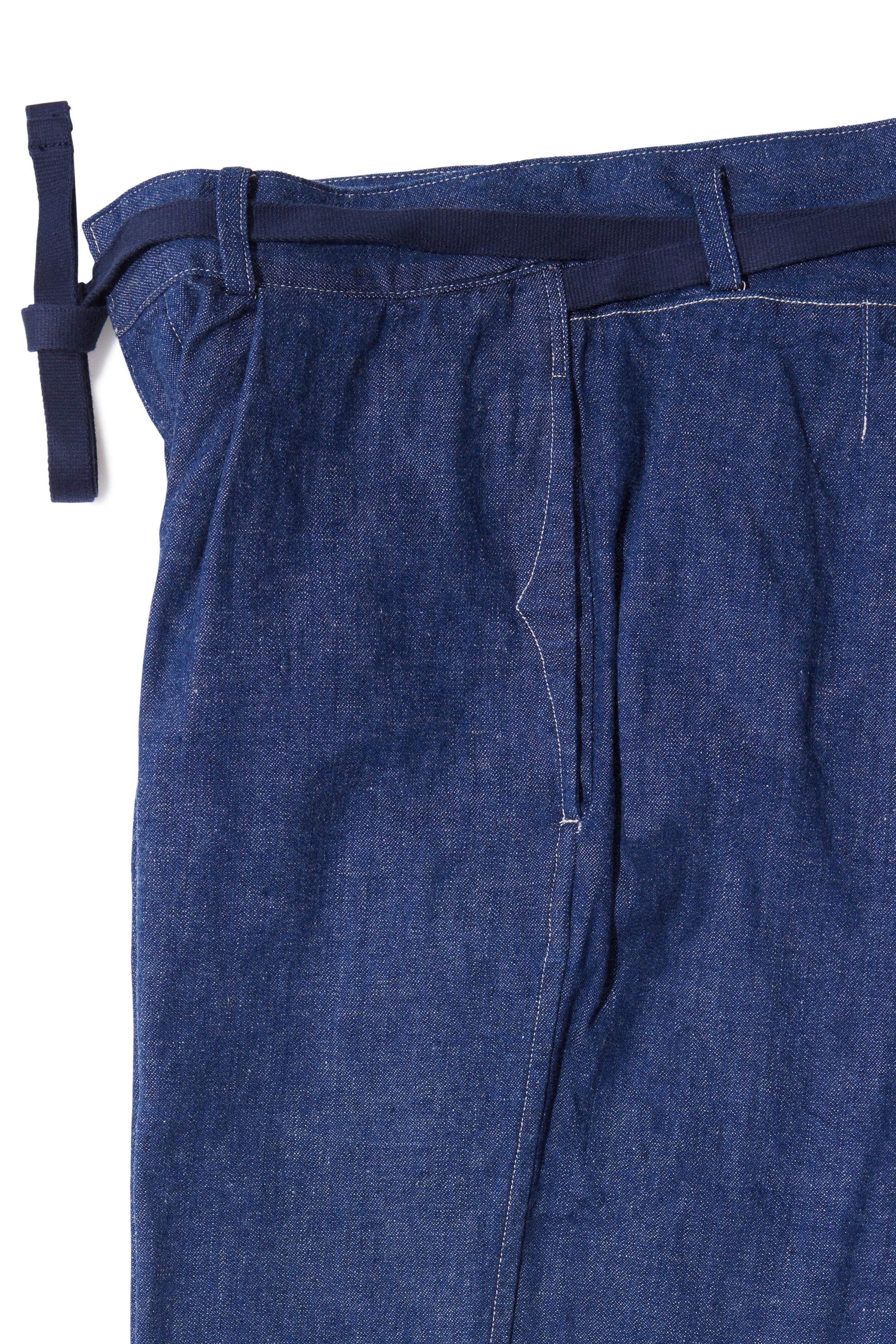 Cohérence Alain Indigo Selvedge Yacht Canvas Cotton Trousers