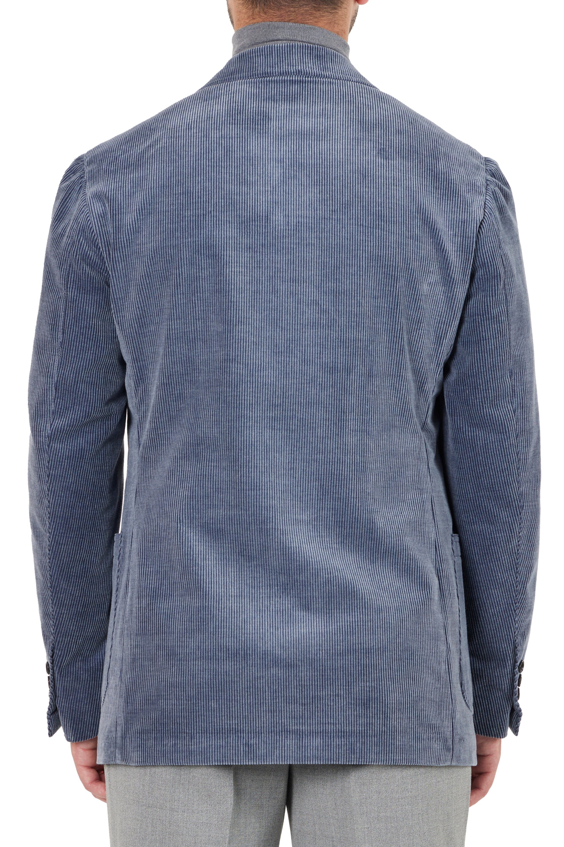 The Armoury Model 12 Blue RE053F26X Zegna Cashco Washed Cotton-Cashmere Sport Coat