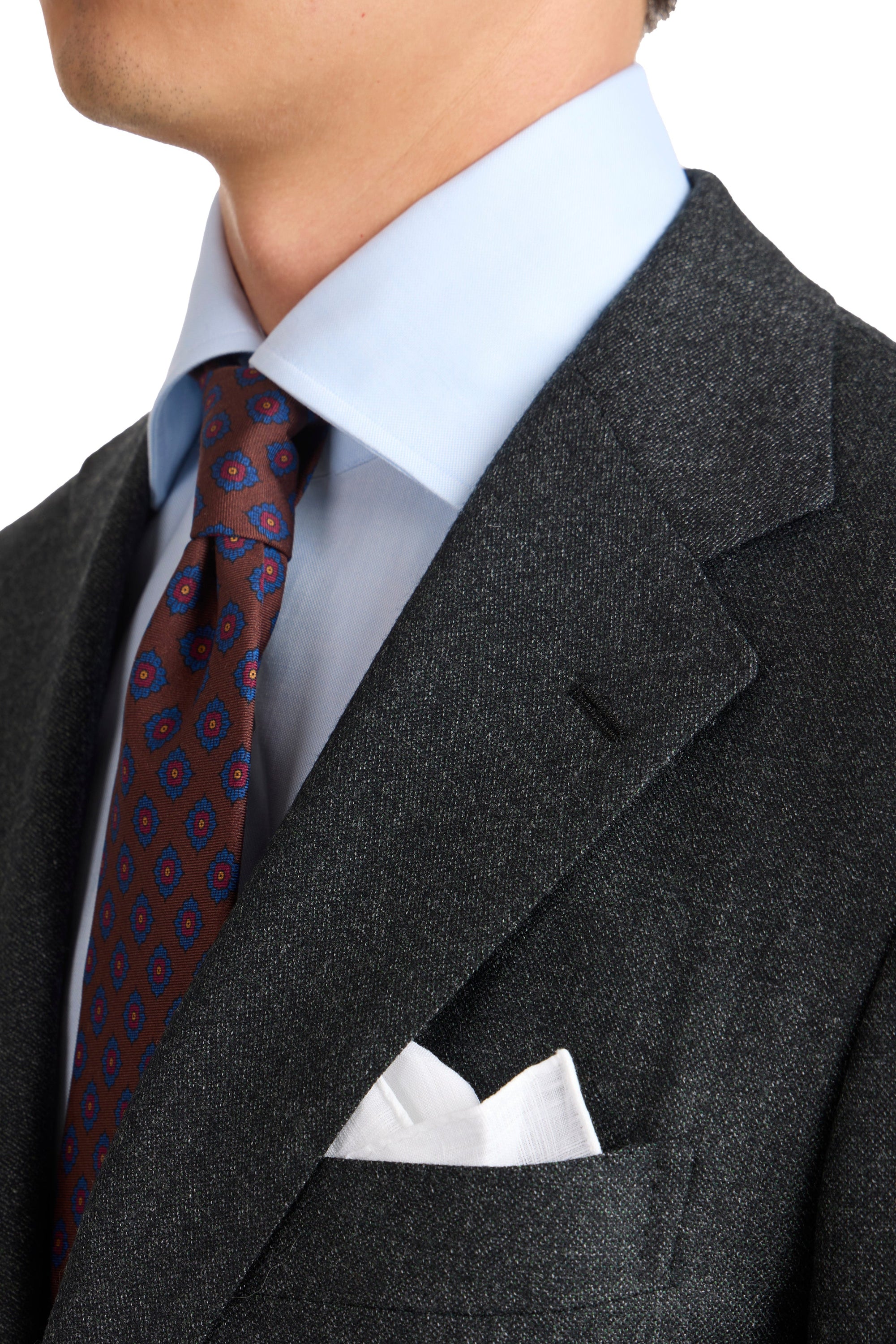 The Armoury Model 3A Green Grey Wool Suit