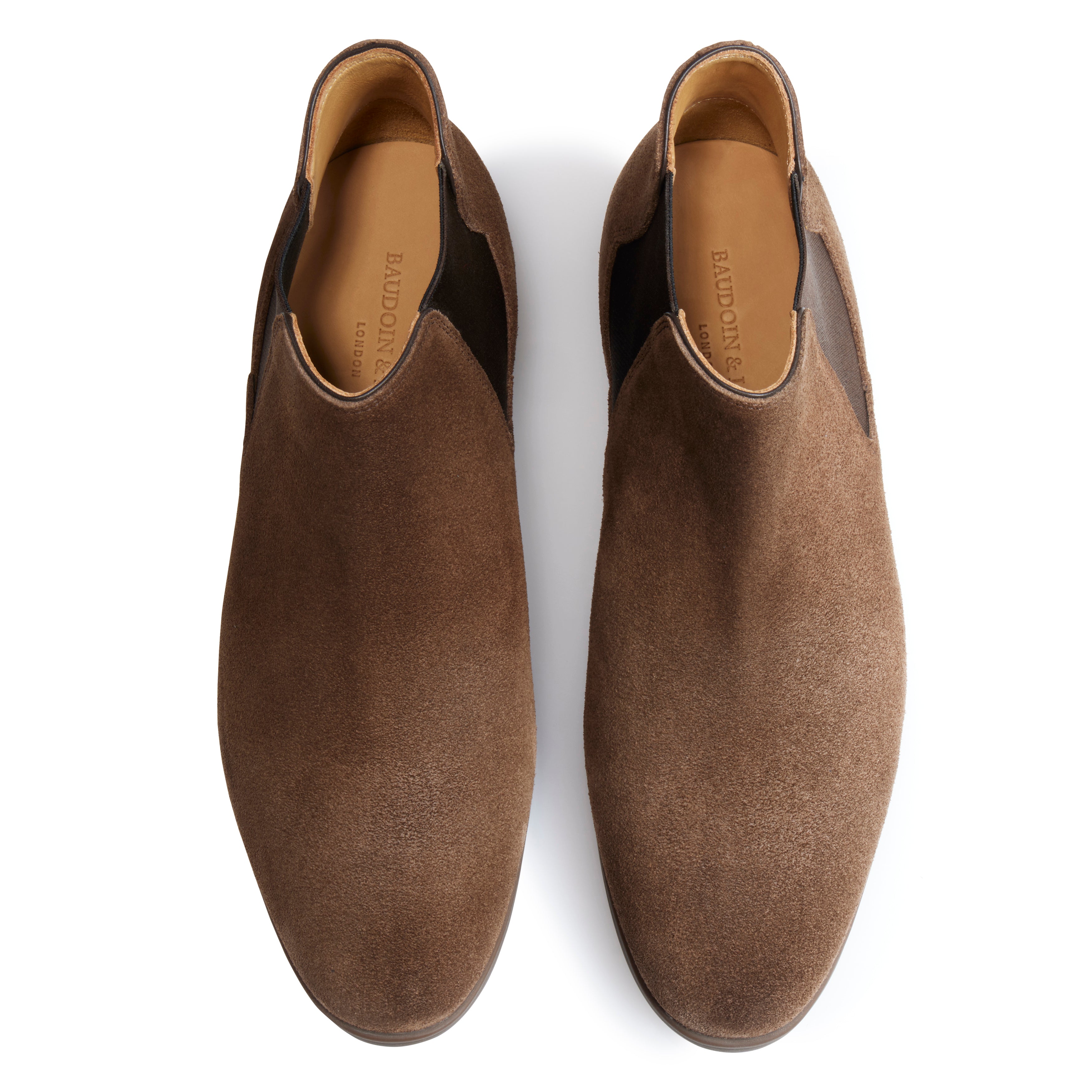 Baudoin & Lange Terranova Taupe Sagan Rover Suede with Rubber Sole Chelsea Boot *factory seconds*