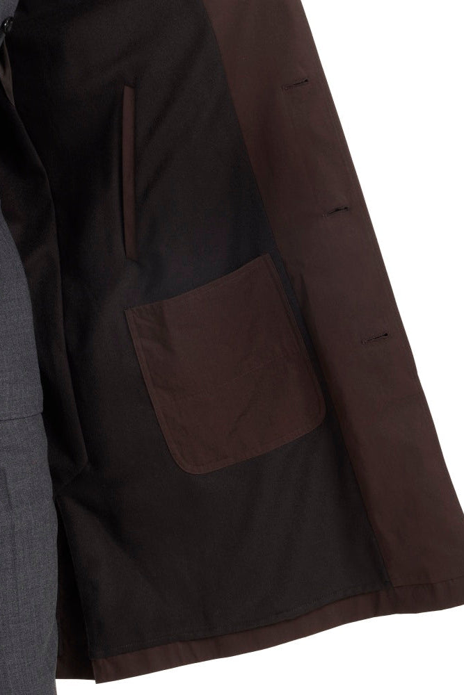 Cohérence RUIZ-FLC Brown Weather Resistant Cotton Cashmere Light Coat