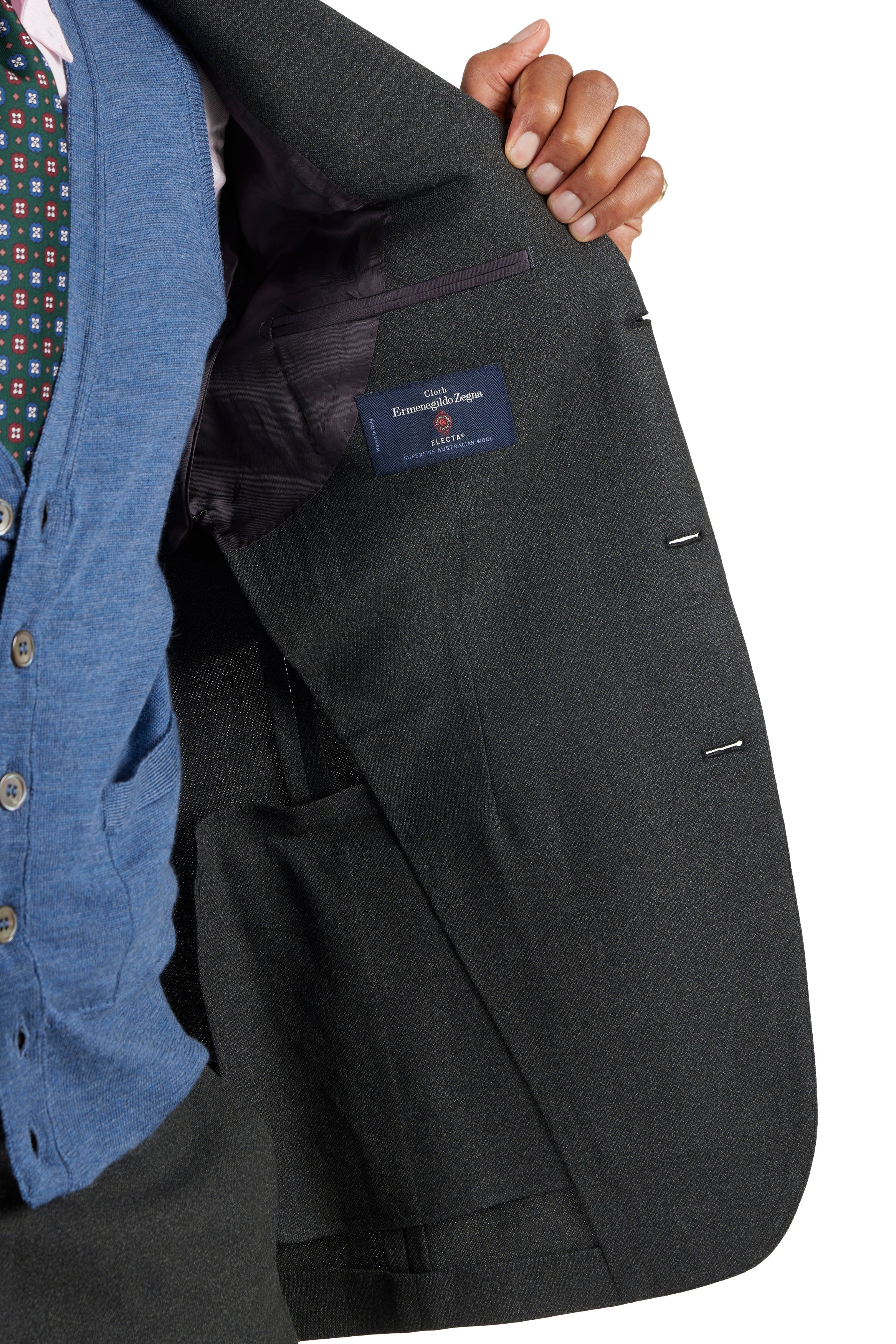 The Armoury Model 3A Green Grey RE023F28B Wool Suit