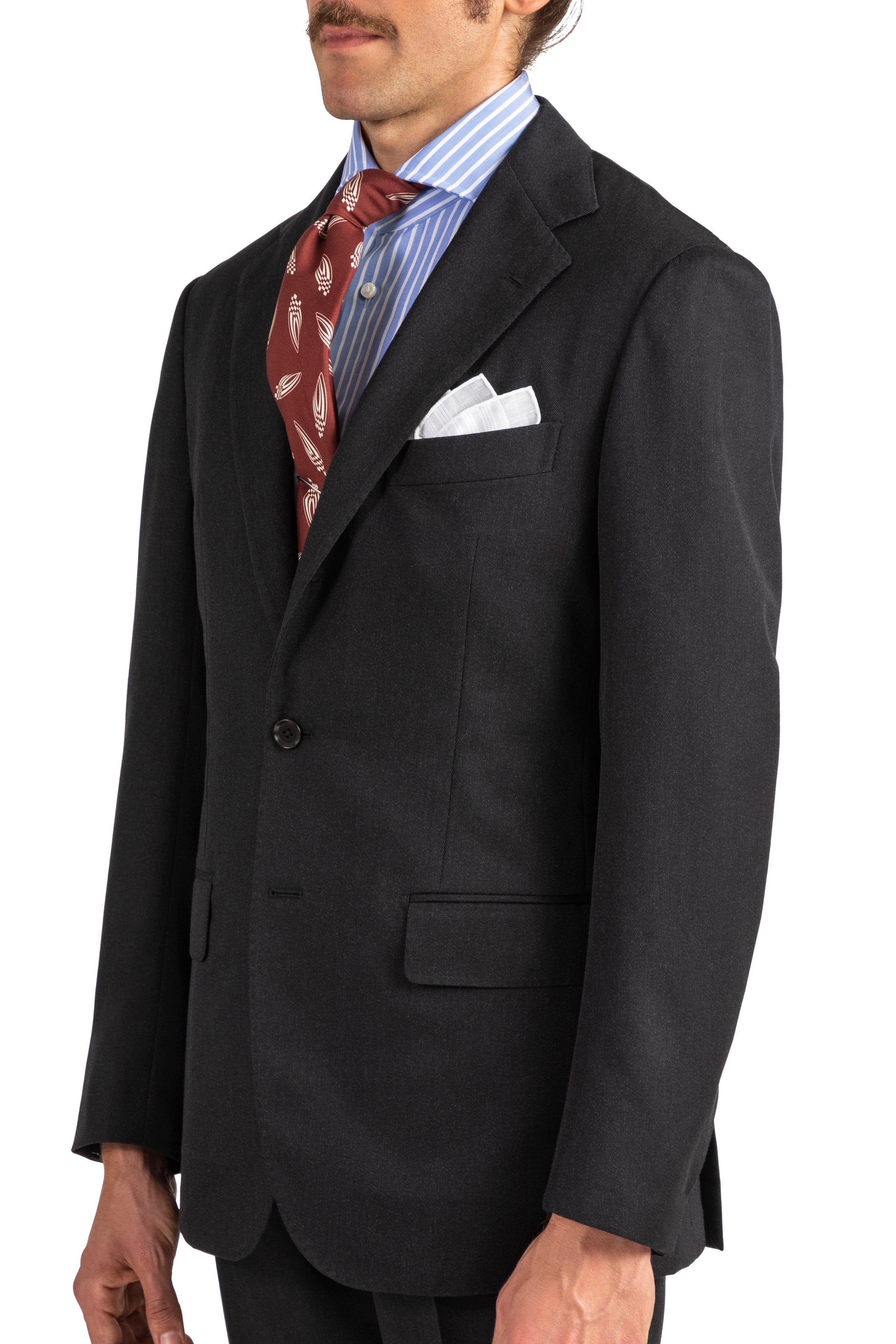 The Armoury Model 3A Dary Grey Covert Wool Suit