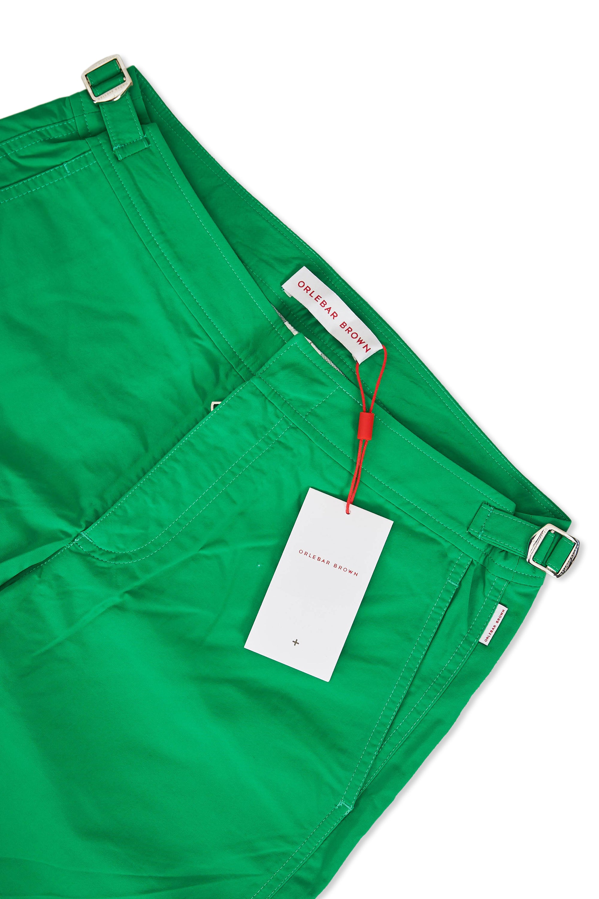 Orlebar Brown Lime Green Mid Length Amazon Swim Shorts