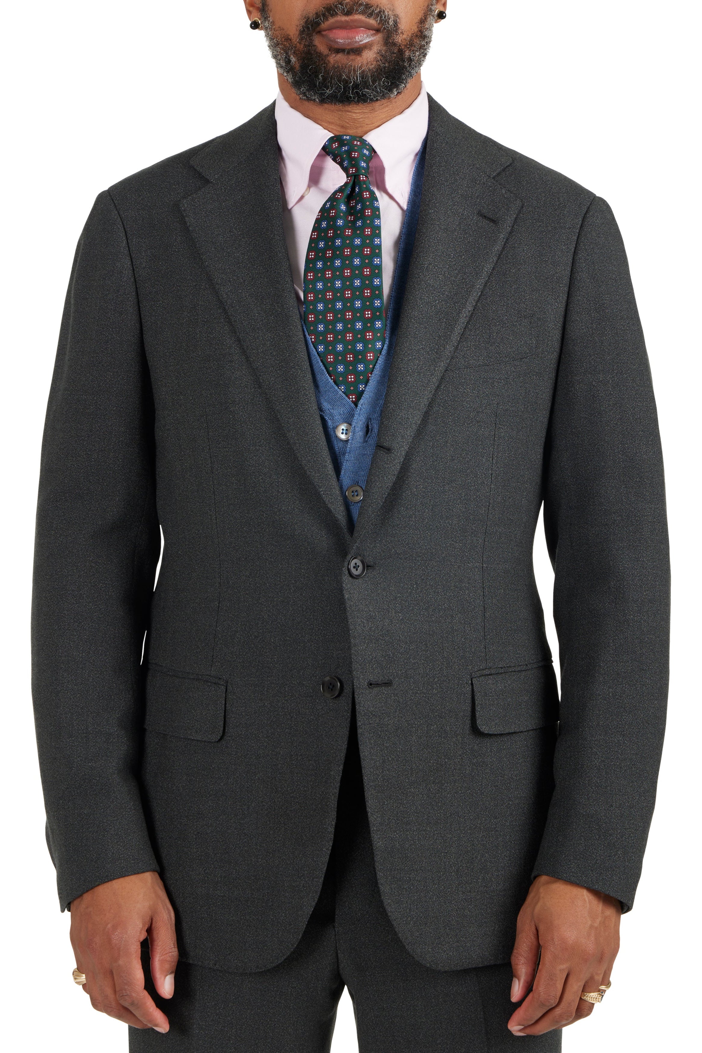 The Armoury Model 3A Green Grey RE023F28B Wool Suit