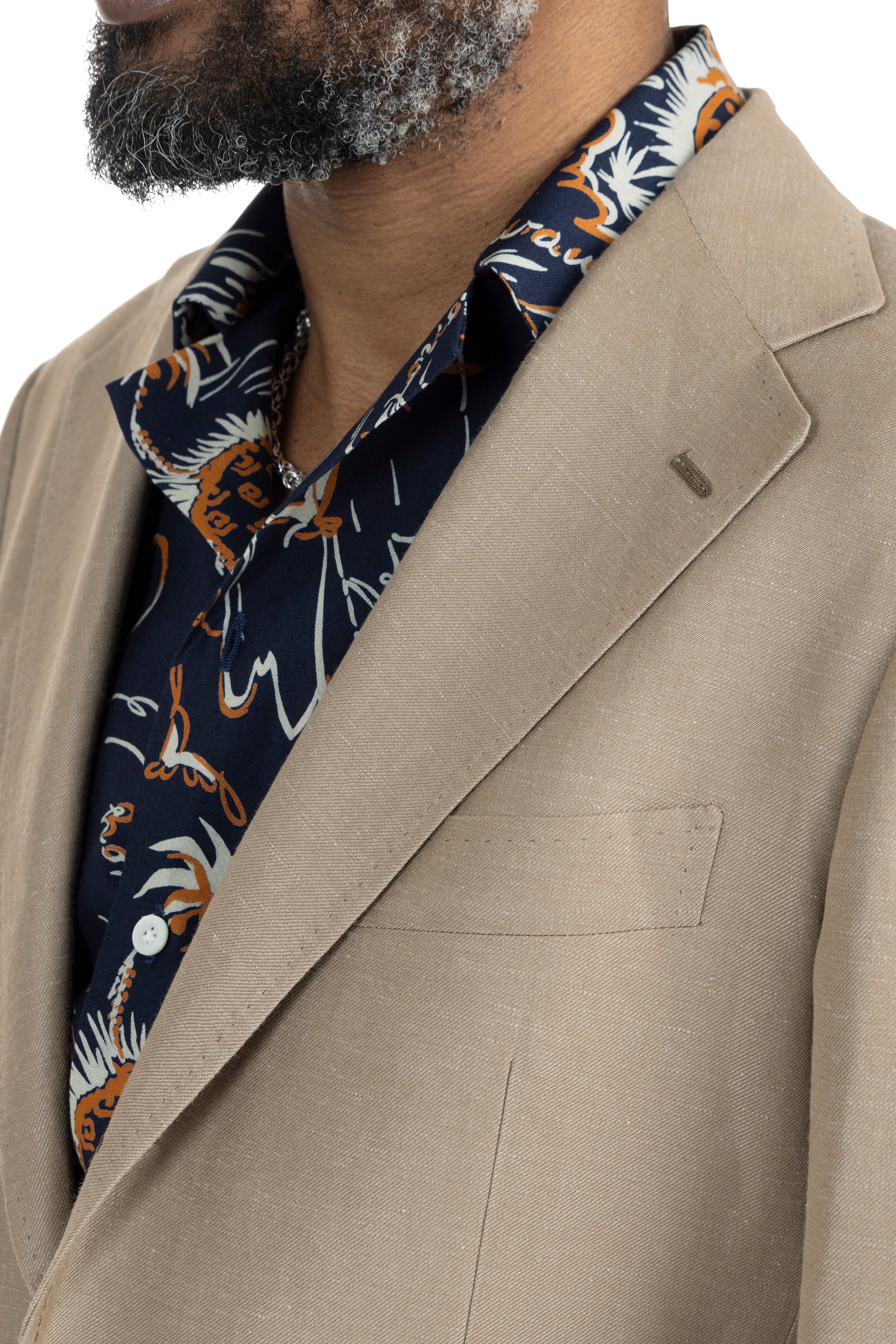 The Armoury Model 3B Beige Linen/Wool Suit