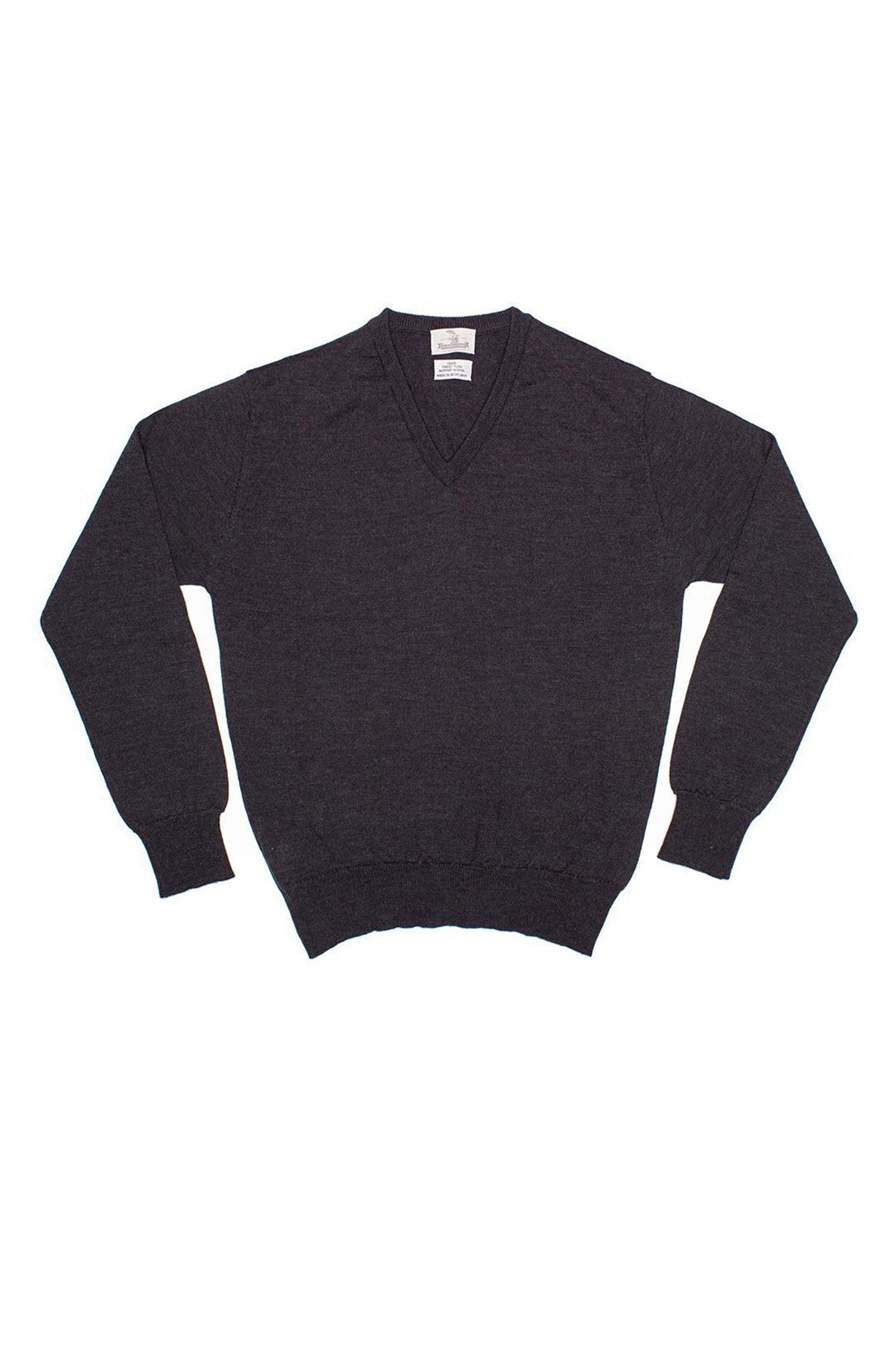 The Armoury Charcoal Merino V Neck Sweater