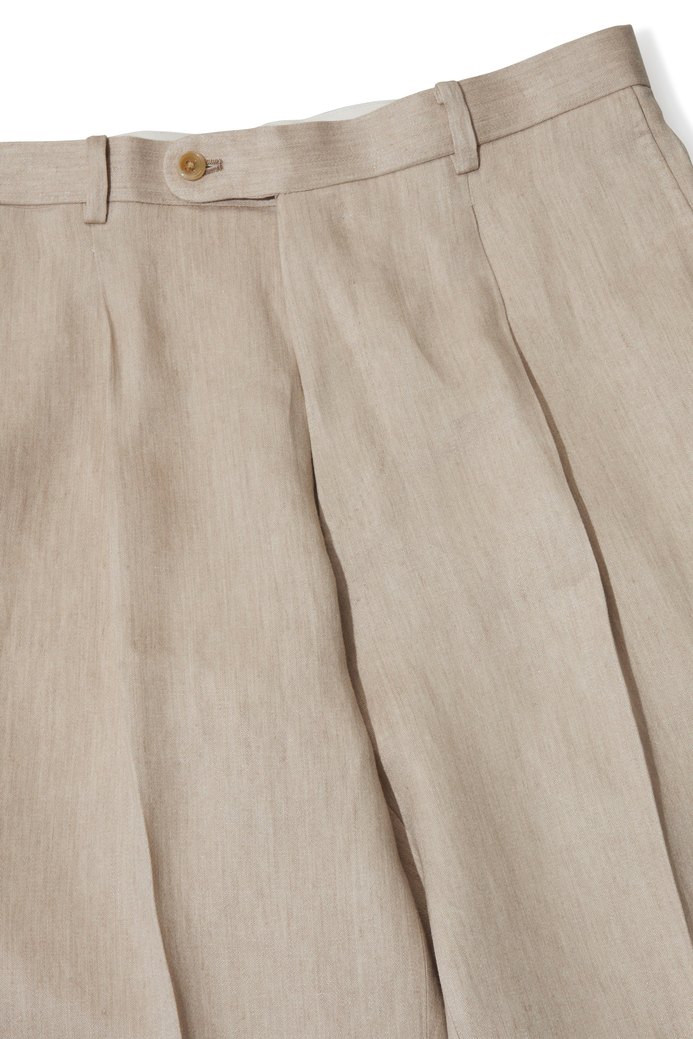 The Armoury Model B Beige Linen Trousers