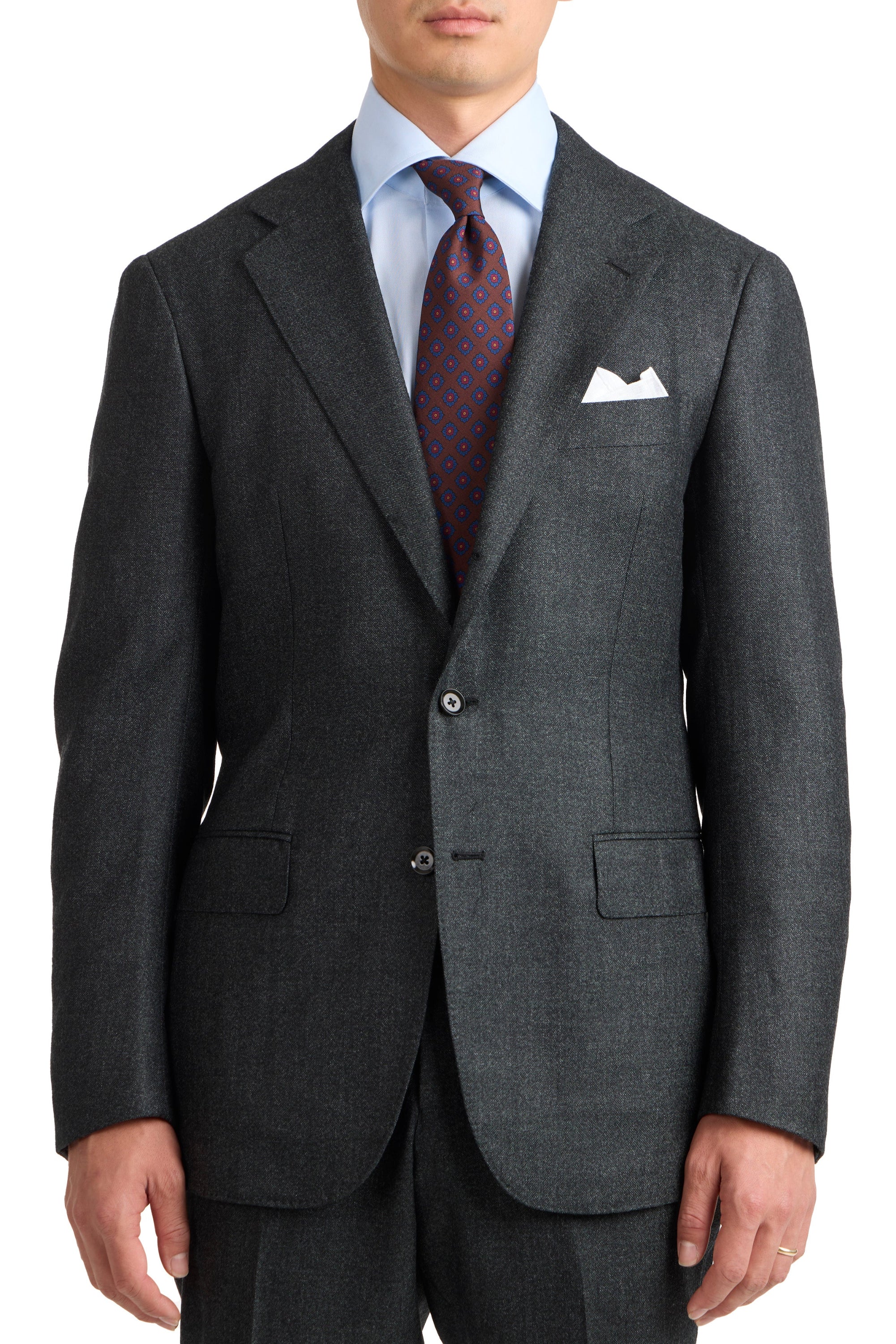 The Armoury Model 3A Green Grey Wool Suit