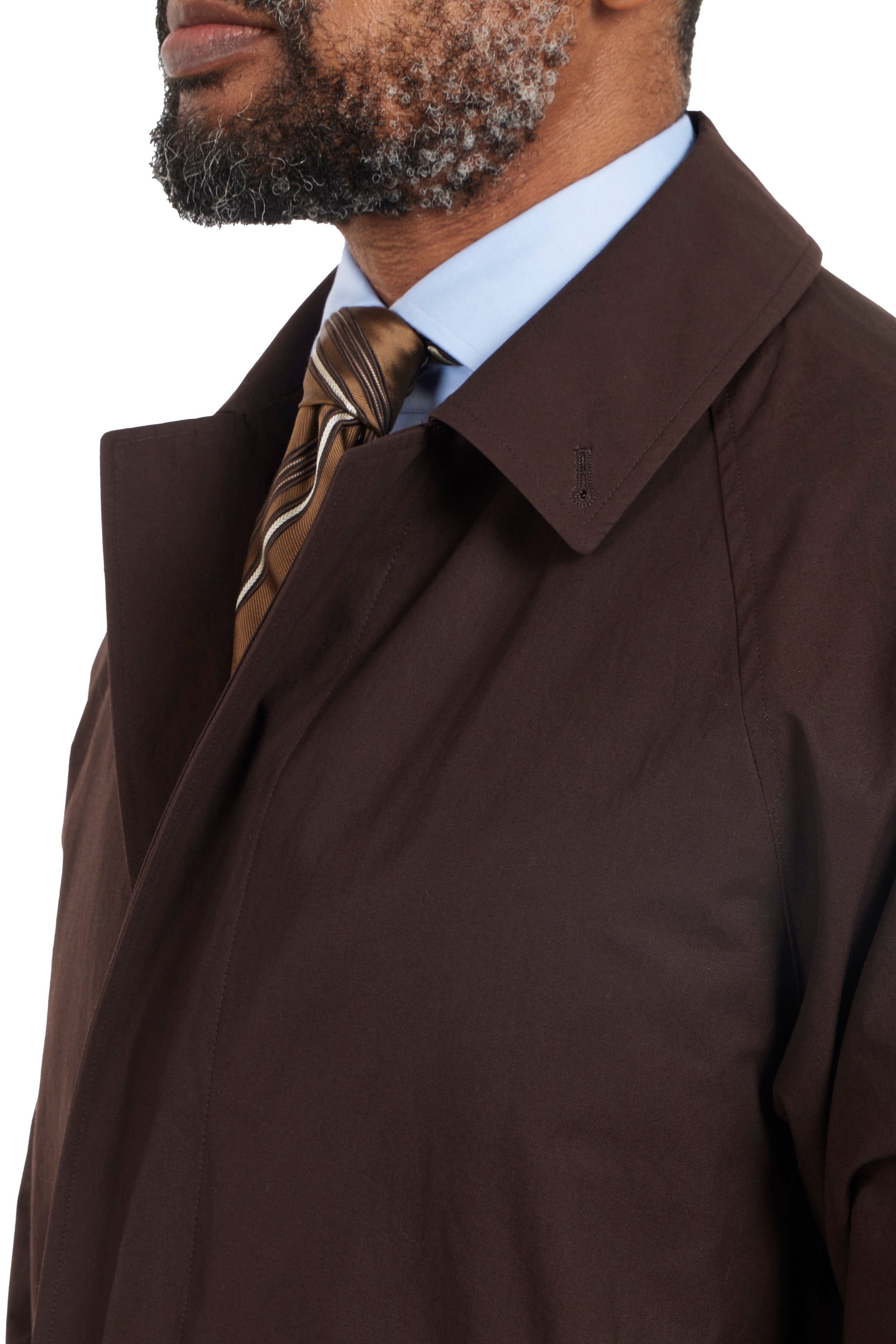 Cohérence RUIZ-FLC Brown Weather Resistant Cotton Cashmere Light Coat