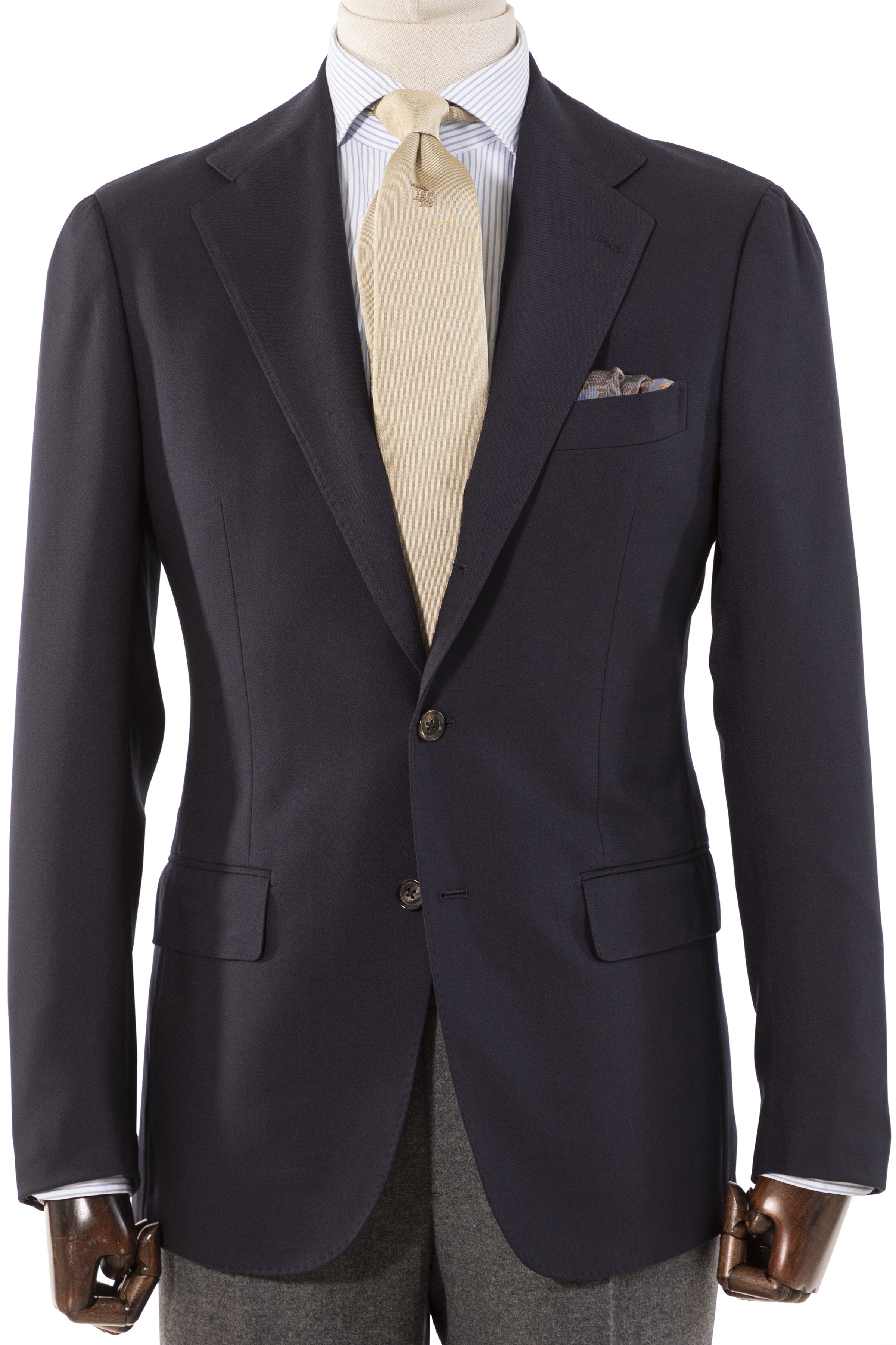 The Armoury by Ring Jacket Model 3 Armoury 10th Anniversary Decade Navy Twill Wool Sport Coat