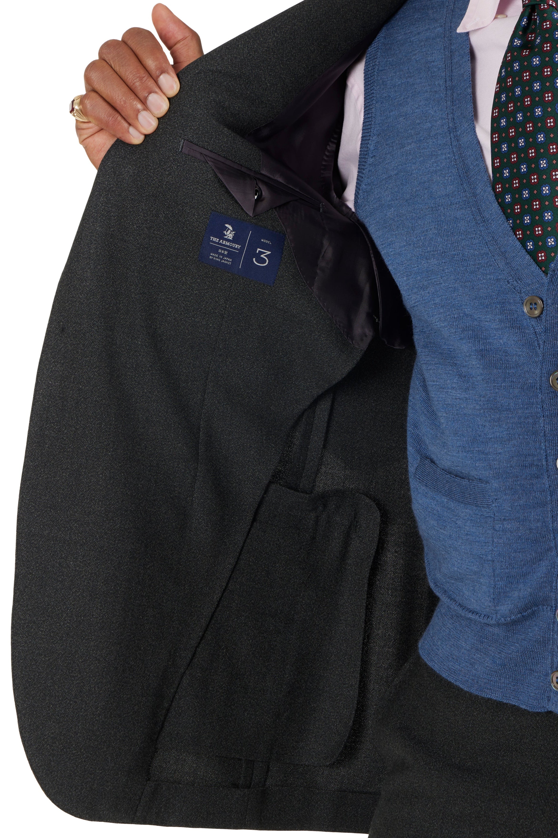 The Armoury Model 3A Green Grey RE023F28B Wool Suit
