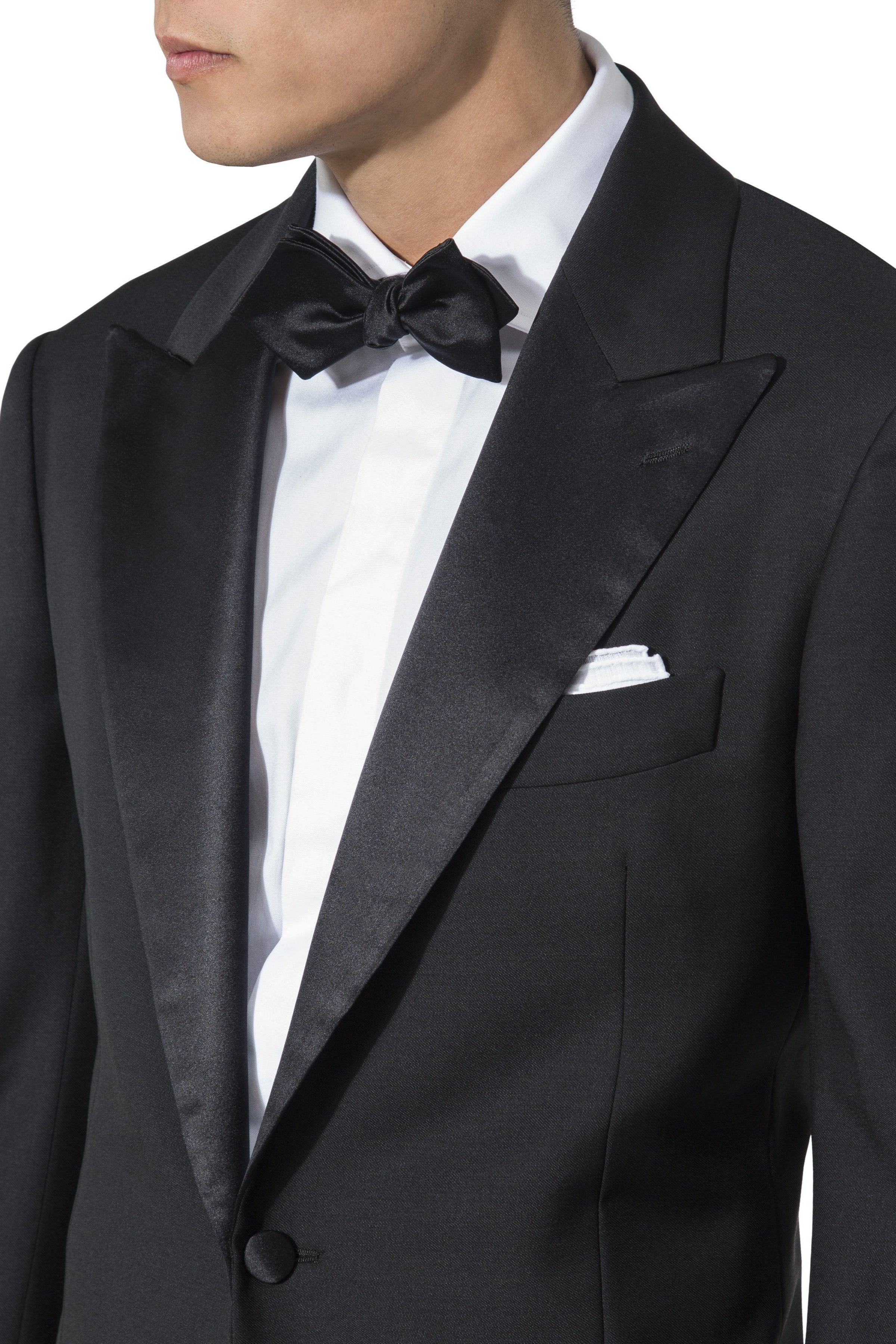 The Armoury Model 4 Wool/Mohair Peak Lapel Satin-faced Tuxedo Jacket