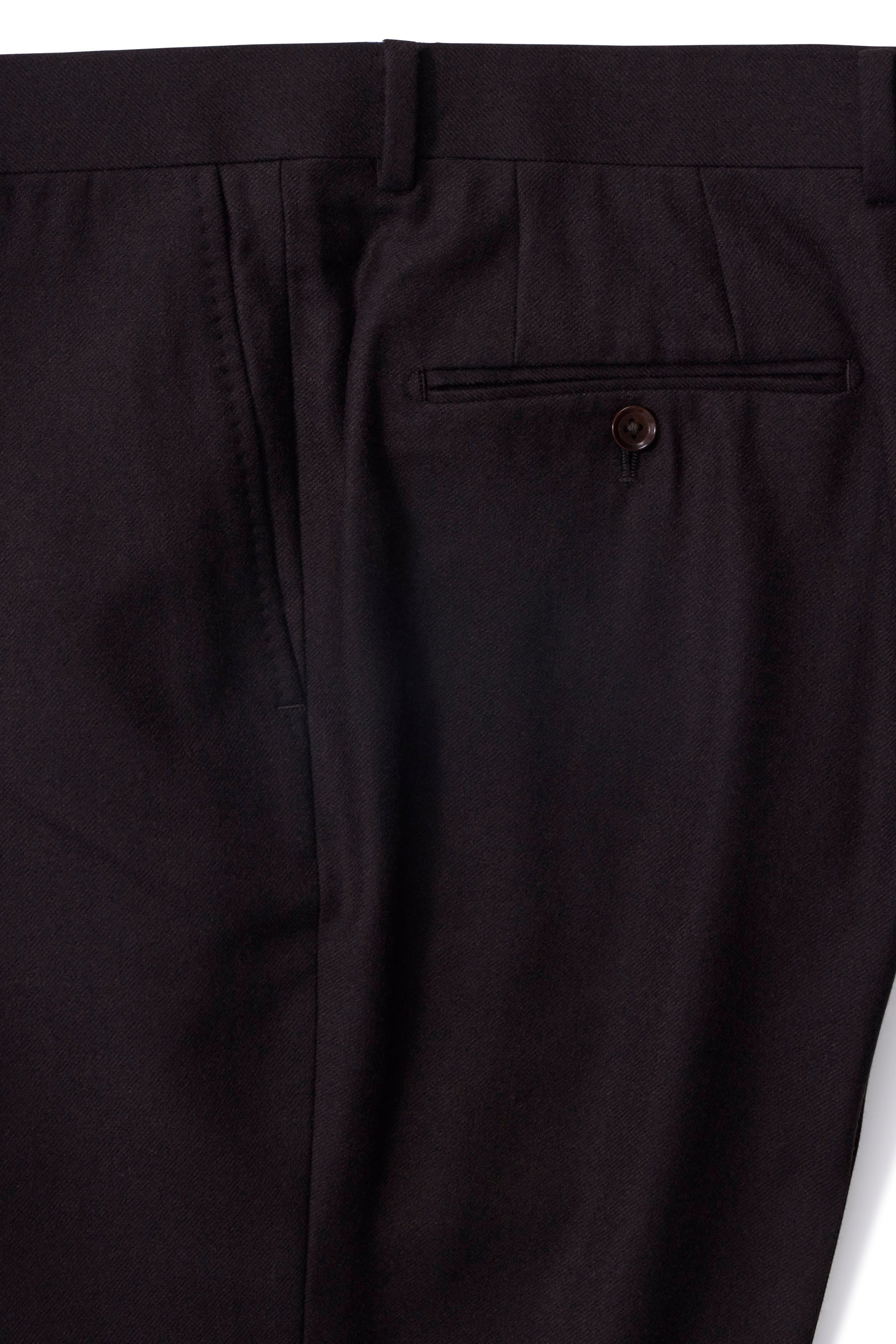 The Armoury Dark Brown RE073F01F Flannel Wool Model A Trousers
