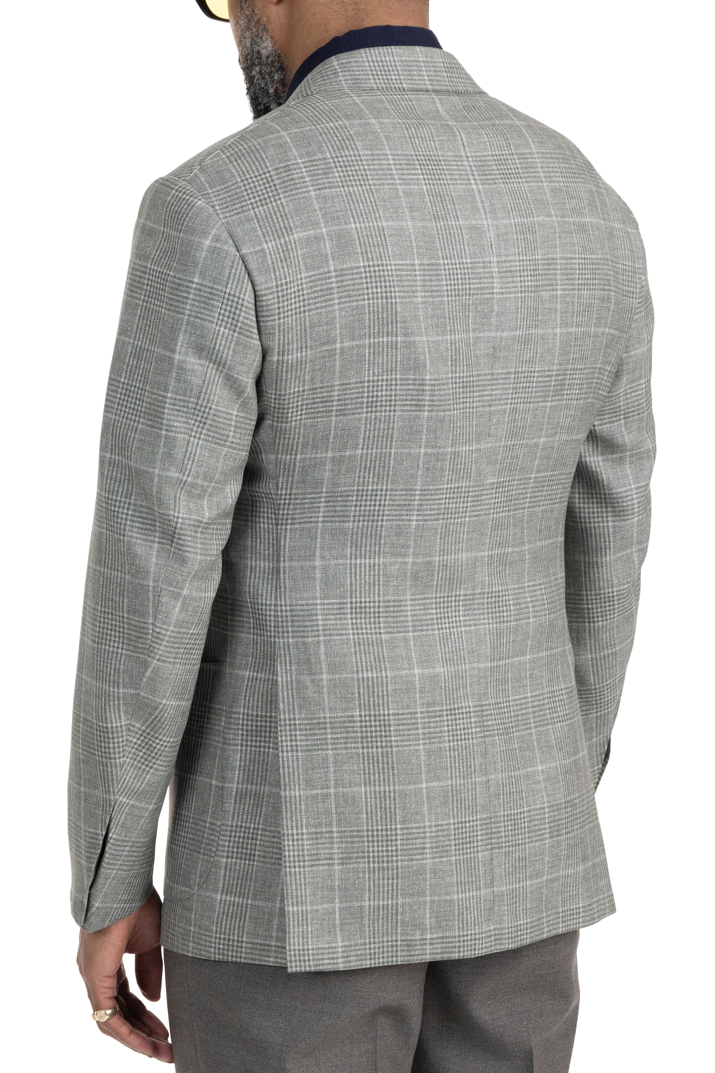 The Armoury Model 15 Light Grey Green Wool Check Sport Coat *sample*